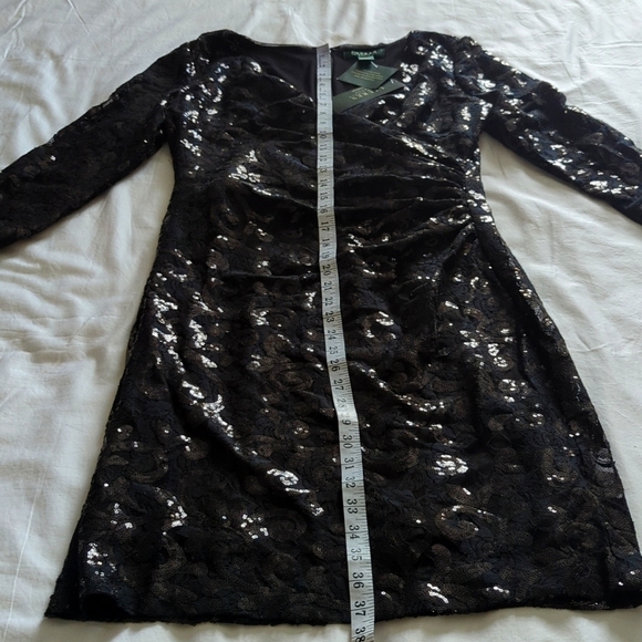 Lauren Ralph Lauren Black glittery size 12 Women's dresse. - Picture 6 of 9